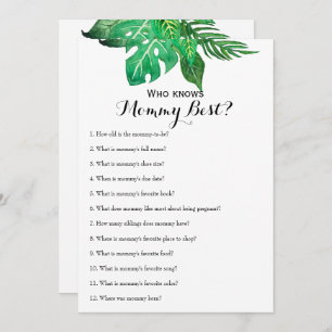 Dubbelzijdig - twee Baby shower games Kaart