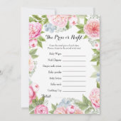 Dubbelzijdig - twee Baby shower games Kaart (Achterkant)