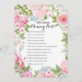 Dubbelzijdig - twee Baby shower games Kaart (Voorkant / Achterkant)