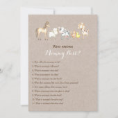 Dubbelzijdig - twee Baby shower games Kaart (Voorkant)