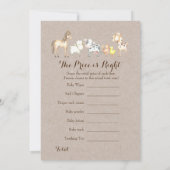 Dubbelzijdig - twee Baby shower games Kaart (Achterkant)