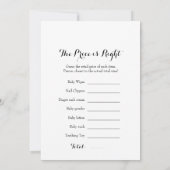 Dubbelzijdig - twee Baby shower games Kaart (Achterkant)