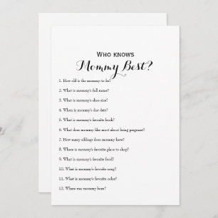 Dubbelzijdig - twee Baby shower games Kaart