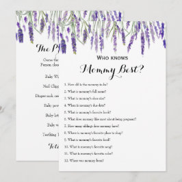 Dubbelzijdig - twee Baby shower games Kaart