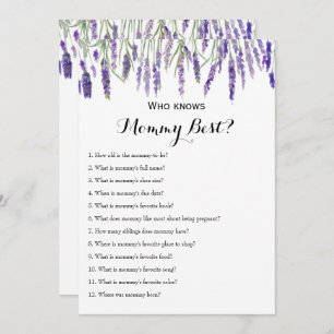 Dubbelzijdig - twee Baby shower games Kaart