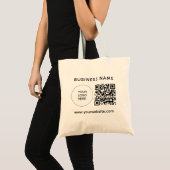 Dubbelzijdig uw Logo URL adres QR code hier Tote Bag (Voorkant (product))