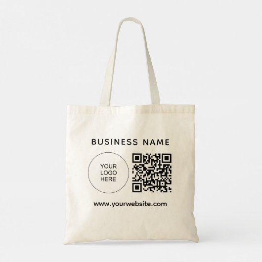 Dubbelzijdig uw Logo URL adres QR code hier Tote Bag (Achterkant)