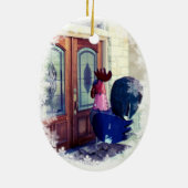 Dubbelzijdig versieringsmiddel keramisch ornament (Achterkant)