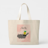 Dubbelzijdig vet kattenzak grote tote bag (Achterkant)