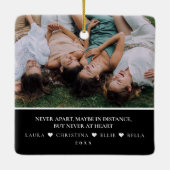 Dubbelzijdig vier foto's en Bestie Quote Keepomwil Keramisch Ornament (Achterkant)