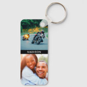 Dubbelzijdig vier foto's en Sleutelhanger naam (Achterkant)