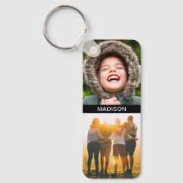 Dubbelzijdig vier foto's en Sleutelhanger naam