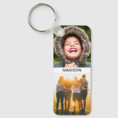 Dubbelzijdig vier foto's en Sleutelhanger naam (Voorkant)