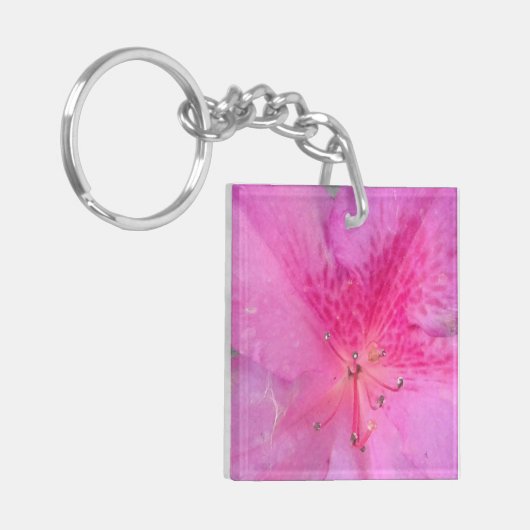 dubbelzijdig vierkant acryl sleutelhanger (Voorkant Links)