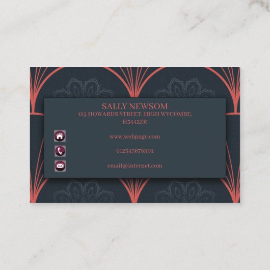  dubbelzijdig Visitekaartje (Achterkant)