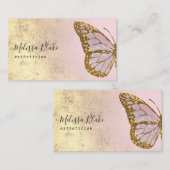 dubbelzijdig visitekaartje van de vlinder logo (Voorkant / Achterkant)