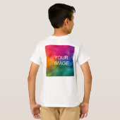 Dubbelzijdig voeg Afbeelding Witte Sjablonen dozen T-shirt (Achterkant volledig)