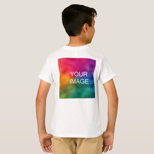 Dubbelzijdig voeg Afbeelding Witte Sjablonen dozen T-shirt (Achterkant volledig)