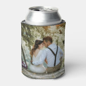 Dubbelzijdig Voeg uw eigen aangepaste trouwfoto to Blikjeskoeler (Blikje Voorkant)