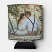 Dubbelzijdig Voeg uw eigen aangepaste trouwfoto to Blikjeskoeler (Achterkant)