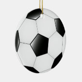 Dubbelzijdig Voetbal Keramisch Ornament (Rechts)
