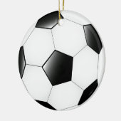Dubbelzijdig Voetbal Keramisch Ornament (Links)
