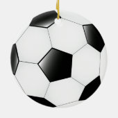 Dubbelzijdig Voetbal Keramisch Ornament (Achterkant)