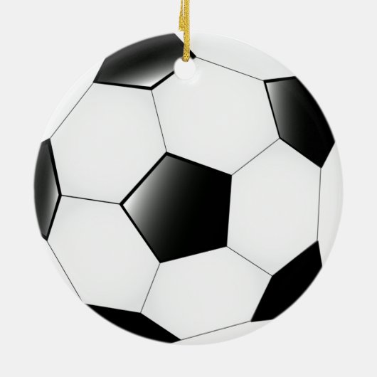 Dubbelzijdig Voetbal Keramisch Ornament (Achterkant)