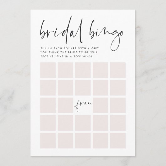 Dubbelzijdig Vrijgezellenfeest Bingo & Purse Game  Kaart (Achterkant)