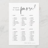 Dubbelzijdig Vrijgezellenfeest Bingo & Purse Game  Kaart (Voorkant)