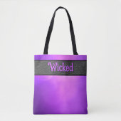Dubbelzijdig Wicked/Fierce Halloween Paarse Tote Bag (Voorkant)