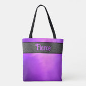Dubbelzijdig Wicked/Fierce Halloween Paarse Tote Bag (Achterkant)