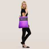 Dubbelzijdig Wicked/Fierce Halloween Paarse Tote Bag (Op model)