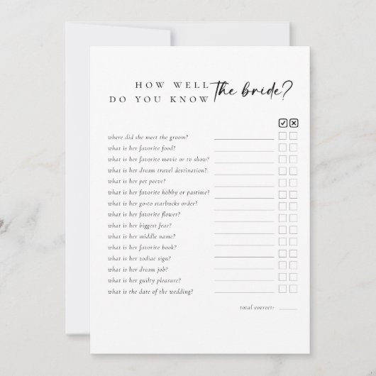 Dubbelzijdig wil je liever games Vrijgezellenfeest Kaart (Voorkant)