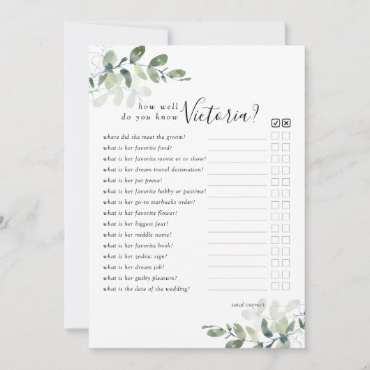 Dubbelzijdig wil je liever games Vrijgezellenfeest Kaart (Voorkant)