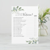 Dubbelzijdig wil je liever games Vrijgezellenfeest Kaart (Staand voorkant)