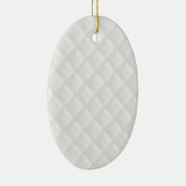 Dubbelzijdig wit gelaagd leder keramisch ornament (Rechts)