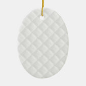 Dubbelzijdig wit gelaagd leder keramisch ornament (Voorkant)