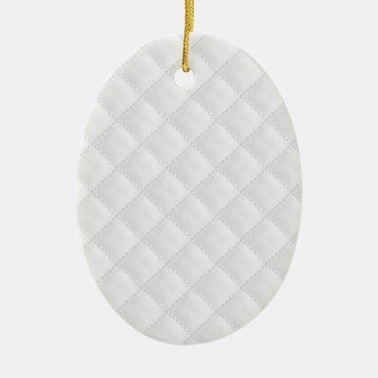 Dubbelzijdig wit gelaagd leder keramisch ornament (Voorkant)