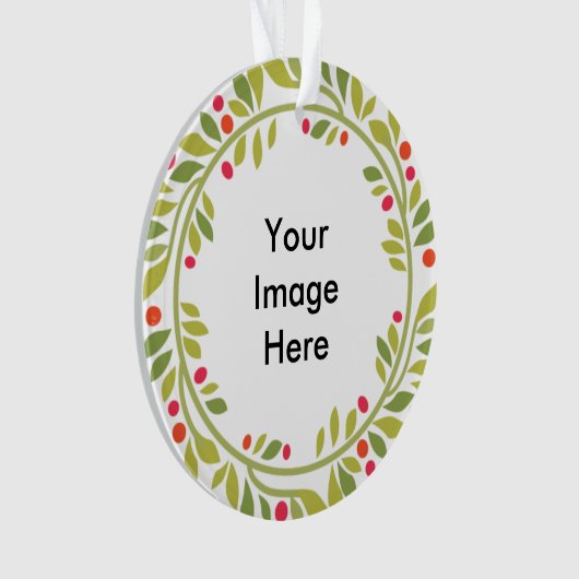 Dubbelzijdig Wreath Lijst Ornament (voorkant)