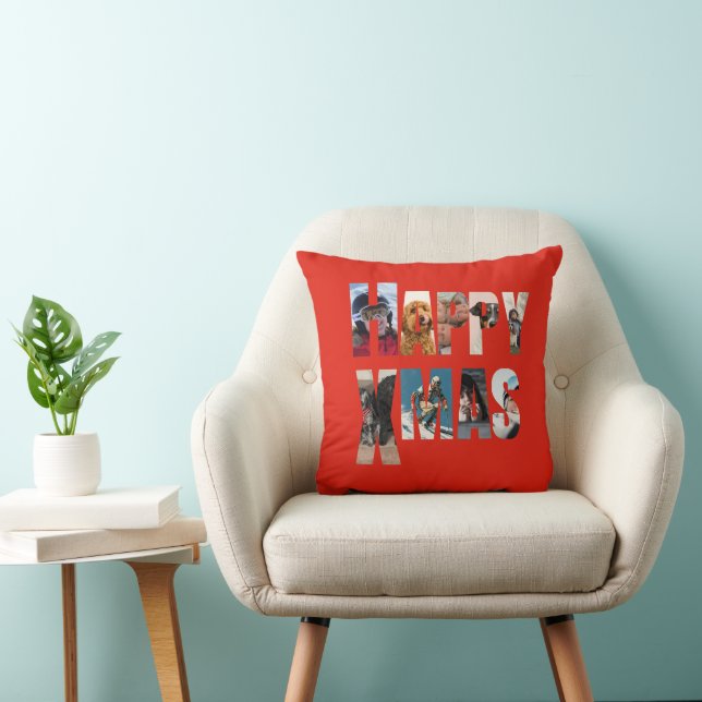 Dubbelzijdig Xmas Familie Kussen (Stoel)