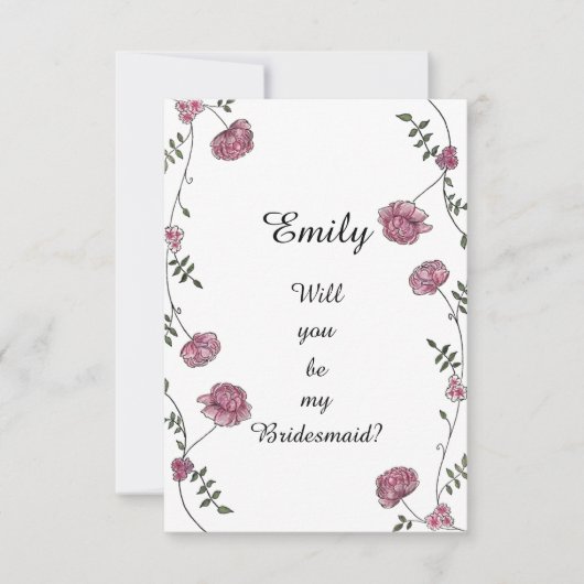 Dubbelzijdig Zal je mijn bruidskaart zijn Kaart (Voorkant)