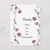 Dubbelzijdig Zal je mijn bruidskaart zijn Kaart (Voorkant / Achterkant)