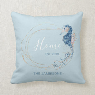 Dubbelzijdig zeepaardje van de kustlijn van de wat kussen