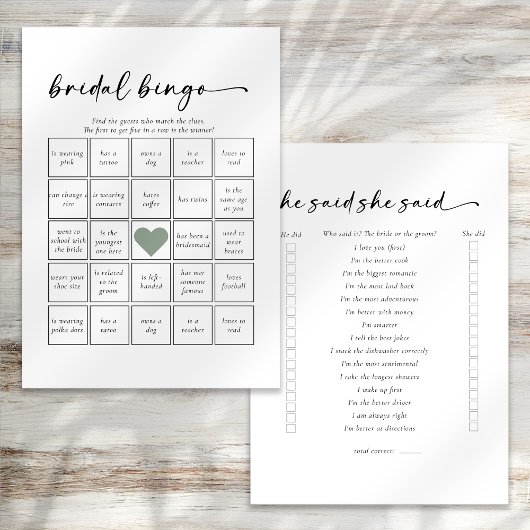 Dubbelzijdig zei hij dat ze zei Vrijgezellenfeest  Kaart