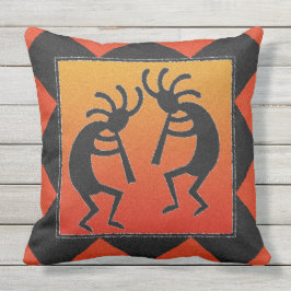 Dubbelzijdig zuidwesten dansen Kokopelli Design Buitenkussen