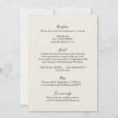 Dubbelzijdig Zwart & Wit Modern Boho Wedding Kaart (Achterkant)