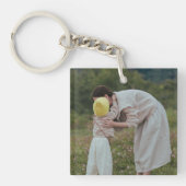 Dubbelzijdige aangepaste gezinsfoto sleutelhanger (Voorkant)