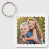 Dubbelzijdige aangepaste twee foto's sleutelhanger (Voorkant)