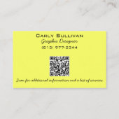 Dubbelzijdige Abstracte regenboog met QR-code Visitekaartje (Achterkant)